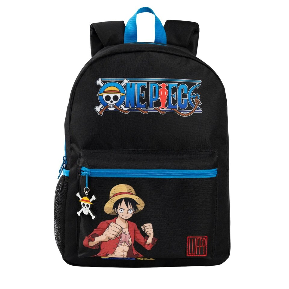One Piece Monkey D. Luffy Backpack - Black/Blue - One Size