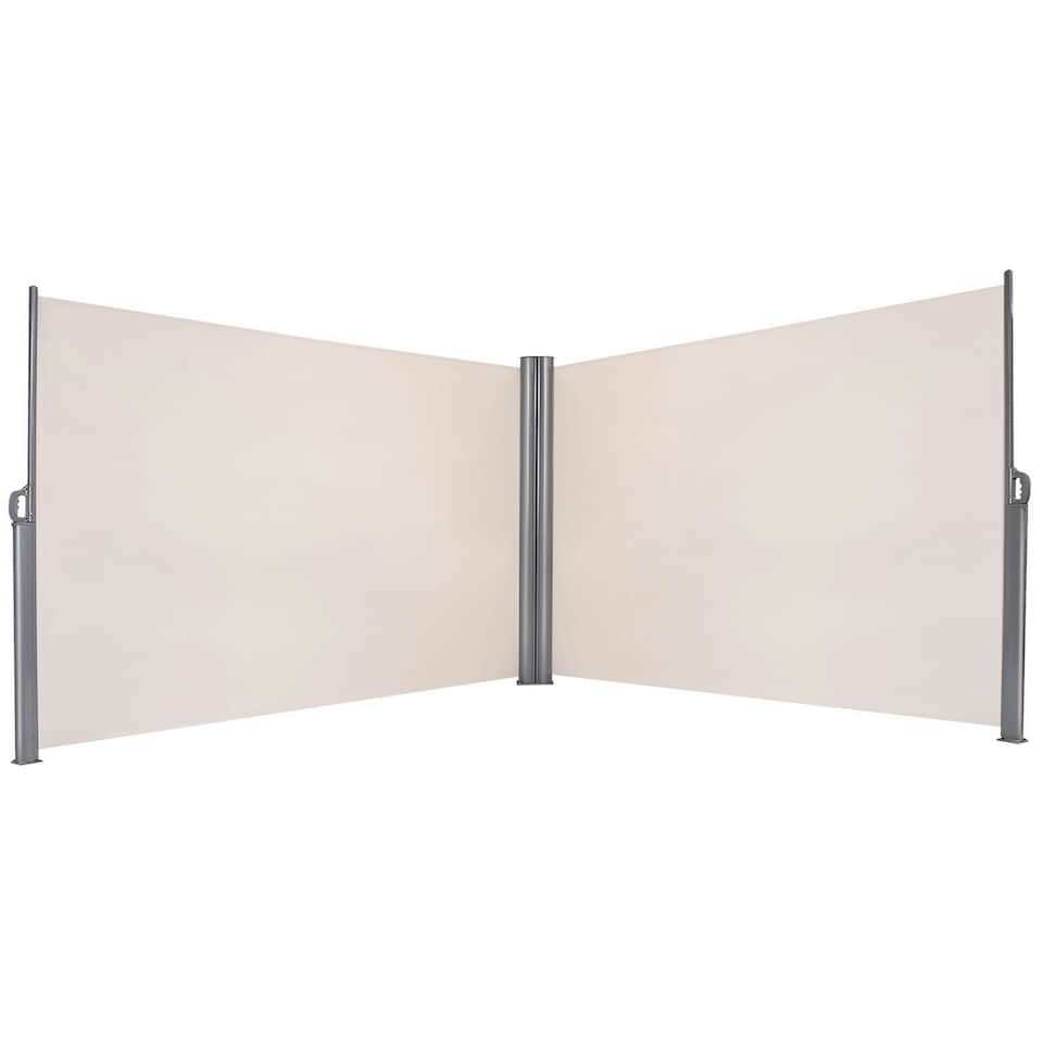 image 1 of COSTWAY 1.8x6M Retractable Folding Side Awning Screen Divider | White