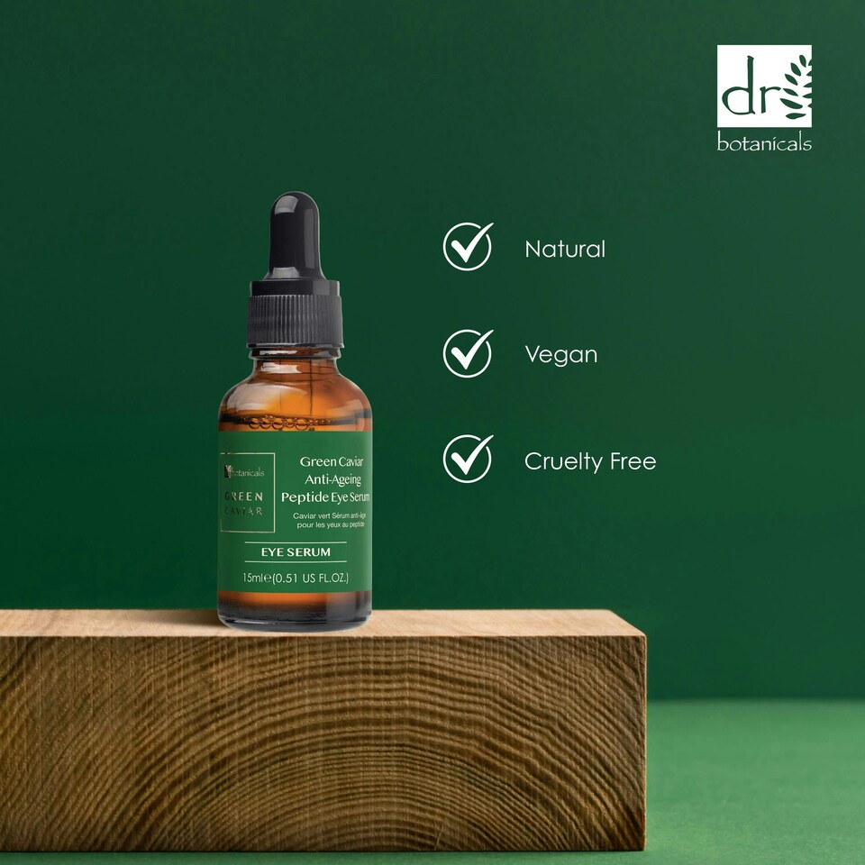 image 1 of Dr Botanicals Green Caviar Anti-Ageing Peptide Eye Serum 15ml Twin Value Savings Pack