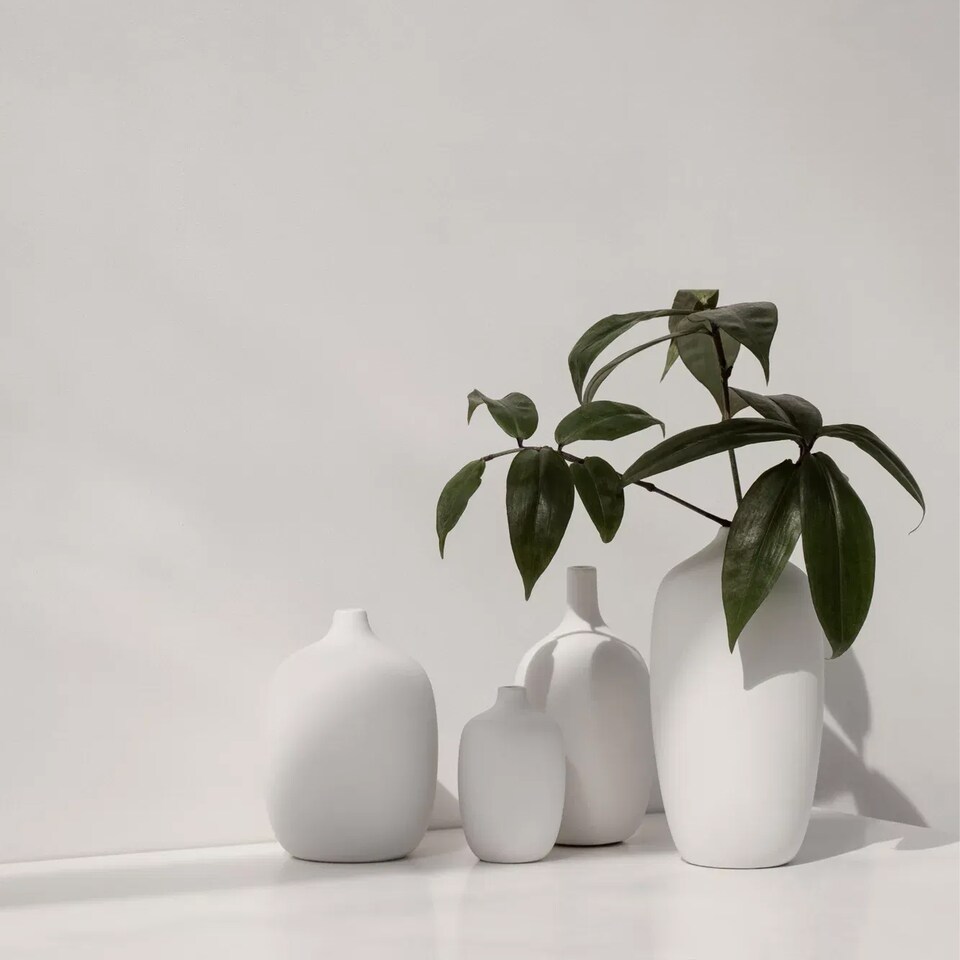image 1 of Blomus Ceola Ceramic Vase 25cm - White