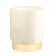 image 1 of Harbour Housewares Velvet Pouffe - Round Luxe Living Room Bedroom Dressing Table Accent Footstool - 29 x 36cm - Cream | Cream | Cream | Pack of 1 | 1