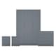 image 7 of Vida Designs Riano 4 Piece Bedroom Set (2 Drawer Bedside Chest, 4 Drawer Chest, 3 Door Wardrobe), Grey (6)