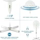 image 2 of Straame 16" Pedestal Fan, 140cm Height, 3 Speeds, Wide Base, White