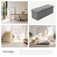 image 7 of Stool - foldable, padded, polyester, large storage space, 110 x 38 x 38 cm | Grey | light grey | 110 x 38 x 38 cm | 1