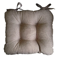 Le Chateau Linen-Look Seat Pad Coffee