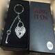 image 6 of Crystals Key & Lock Keychain made with Crystals