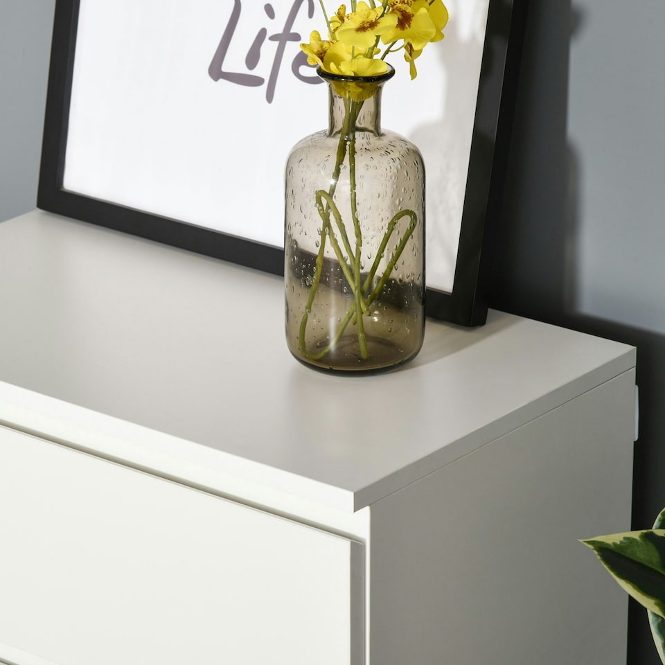 image 1 of HOMCOM 5 Drawer Cabinet Storage Cupboard Sideboard Organiser Living Room White