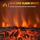 image 6 of HOMCOM Electric Fireplace 1 & 2KW LED Fire Remote Control Heater Silver