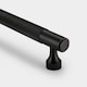 image 1 of Pushka Home Solid Brass Knurled Bar Handle 224mm - Black