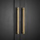 image 3 of Pushka Home Solid Brass Knurled Bar Handle 160mm - Gold