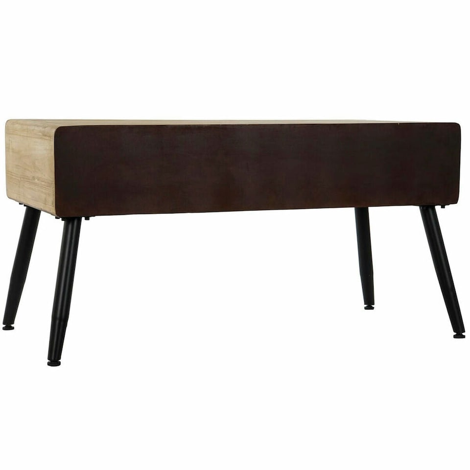 image 1 of Side table DKD Home Decor Brown Black Metal Fir 100 x 50 x 52,5 cm N/A