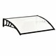 image 1 of Living and Home Window Door Awning Canopy with Brackets - L120*W80*H23.8 Black