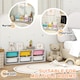 image 6 of AIYAPLAY 2 Tiers Toy Storage Organiser with 6 Plastic Bins, Low Height