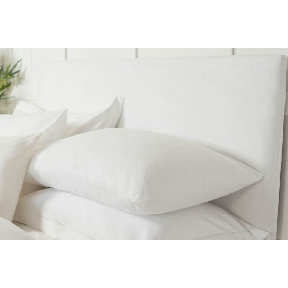 Belledorm Faux Suede Headboard Cover - White - Double White | Double