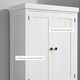 image 7 of HOMCOM Freestanding Kitchen Pantry Cupboard Storage Cabinet with Doors White