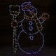 image 2 of 1m x 78cm Light up Standing Christmas Snowman with 390 Multi-Coloured LEDs