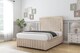 image 2 of Sloomy Boston Gold Sand Naples Divan Bed With Mattress 2 Drawers Footend With 54" Floor Standing Headboard & 12" Matching Footboard 4' Small Double | Cream | Sand | Small Double | 1