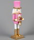 image 9 of 25cm Pink Wooden Nutcrackers Soldiers King Drummer Christmas Ornament 4pcs Set