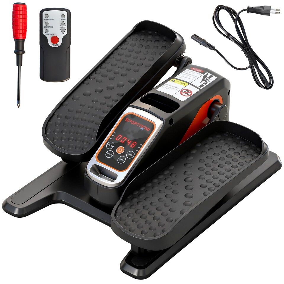 image 1 of SPORTNOW Under Desk Elliptical Machine for Home, Seated Pedal Exerciser
