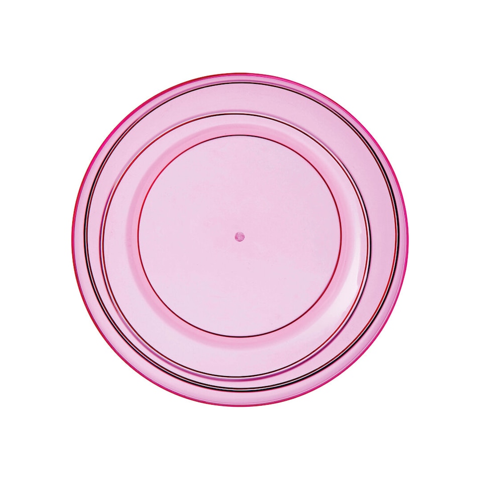 image 1 of Pink Plastic Small Summer Plate