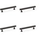 image 1 of 4 PACK - Straight Square Bar Pull Handle - Dark Bronze 128mm Centres SOLID BRASS Drawer