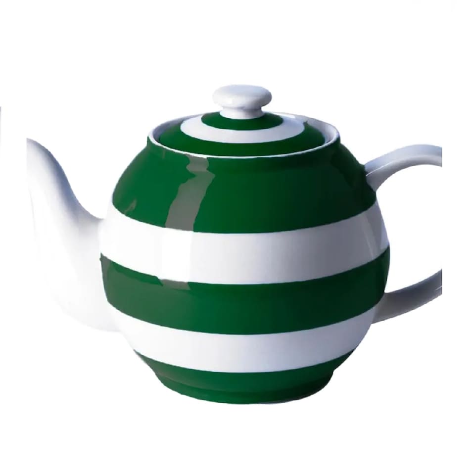 image 1 of Tea Pot: 4 Cup Betty Teapot Cornishware Adder Green