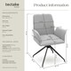 image 6 of Swivel Chair Daya - upholstered, robust fabric, 55.5 x 58 x 87 cm - Set of 2 Grey | Light Grey