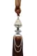 image 1 of Intimates Diamante Rope Tassel Curtain Tieback | Brown | Latte