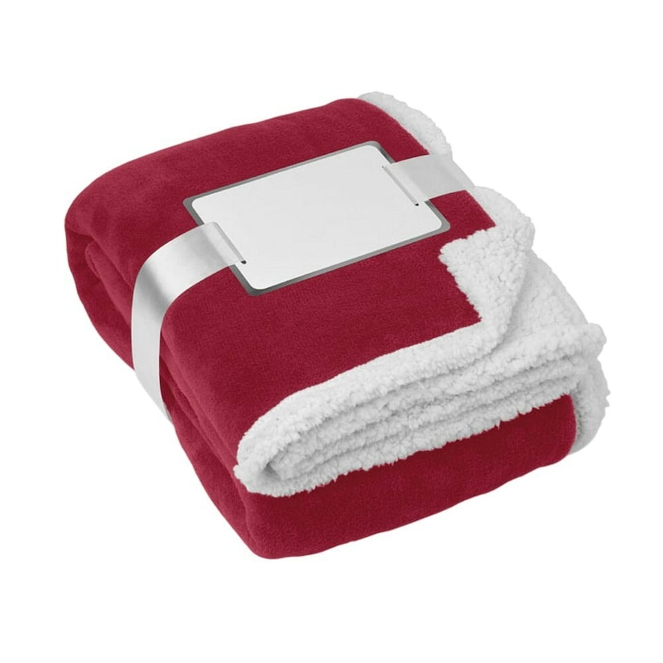 image 1 of MidOcean Zermatt Coral Fleece Blanket - Burgundy - One Size | Purple | One Size