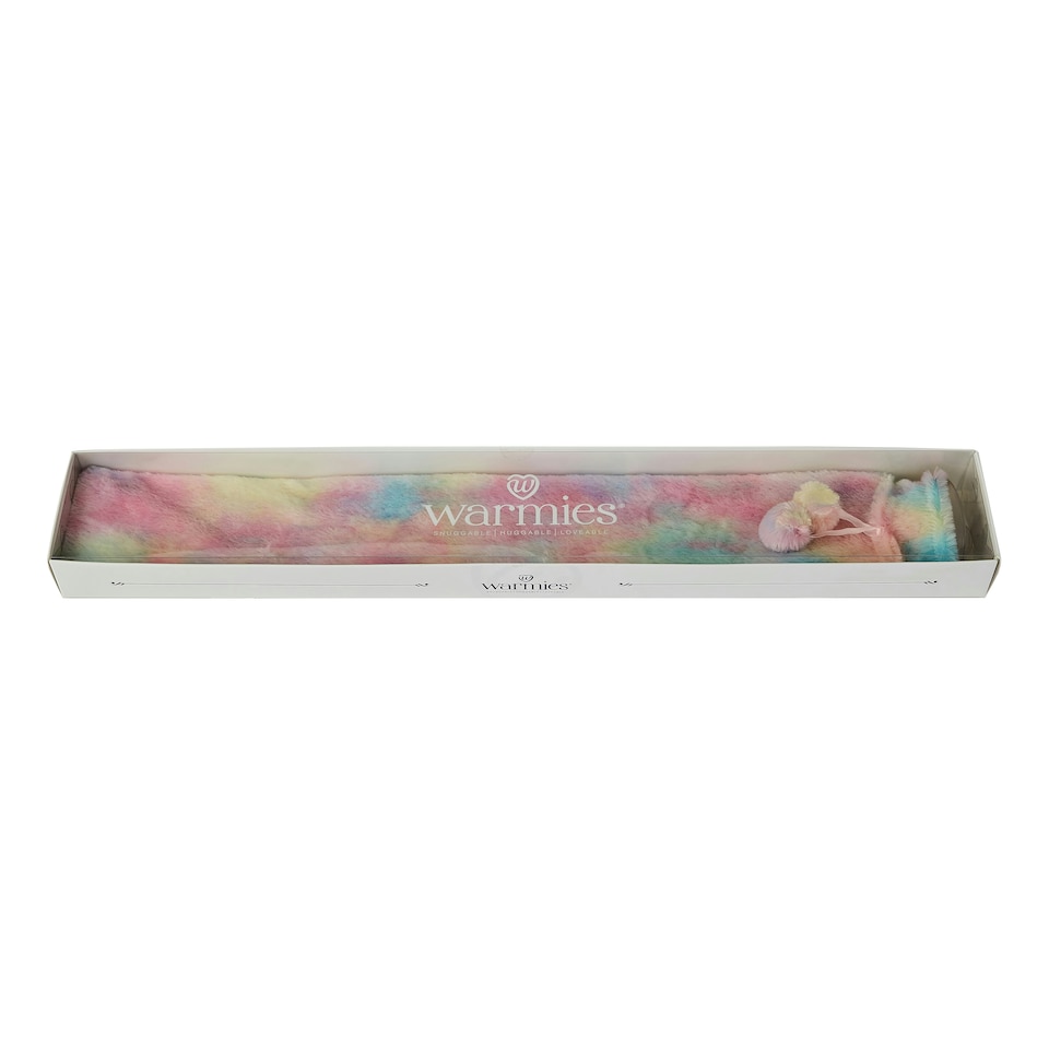 image 1 of Warmies Extra Long Hot Water Bottle Rainbow
