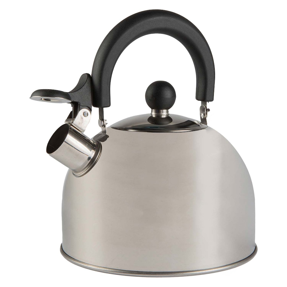 image 1 of PMS 2L Stainless Steel Camping Kettle, Compact Silver