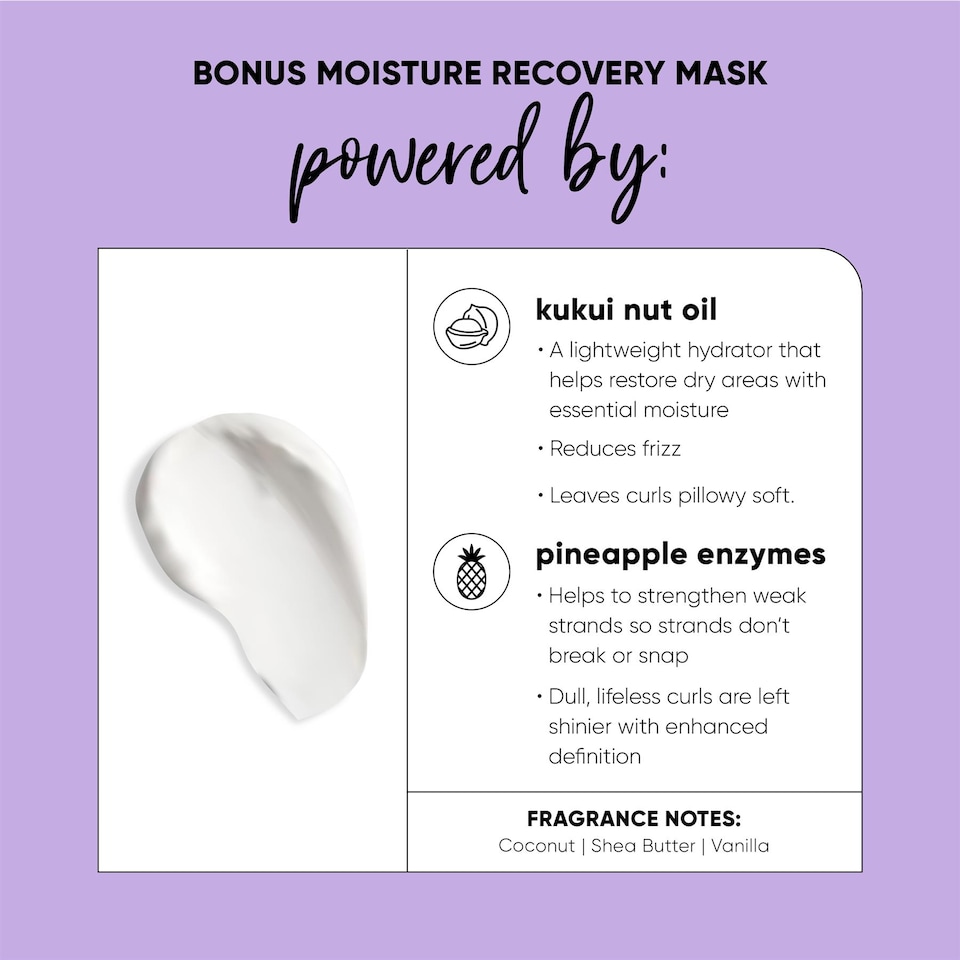 image 1 of Hask Texture Solutions Bonus Moisture Recovery Mask -Deep Hydration