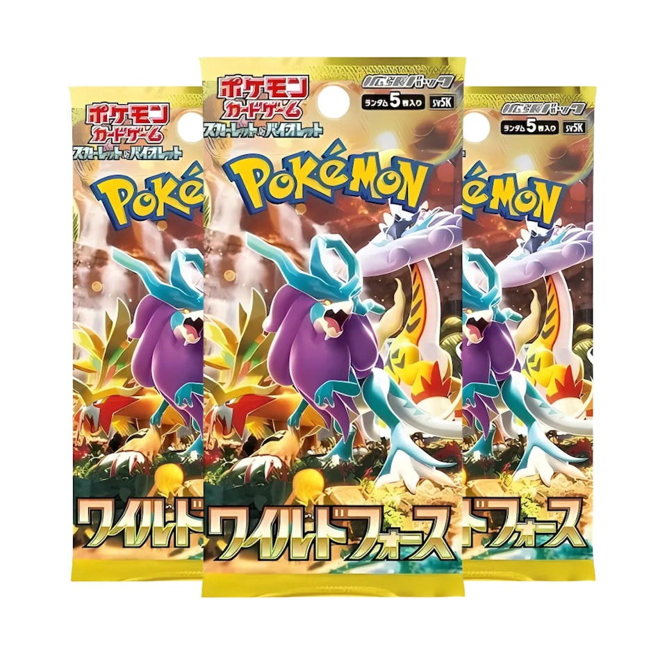 Pokemon Temporal Forces - Wild Force Japanese Booster Bundle - 3 Packs