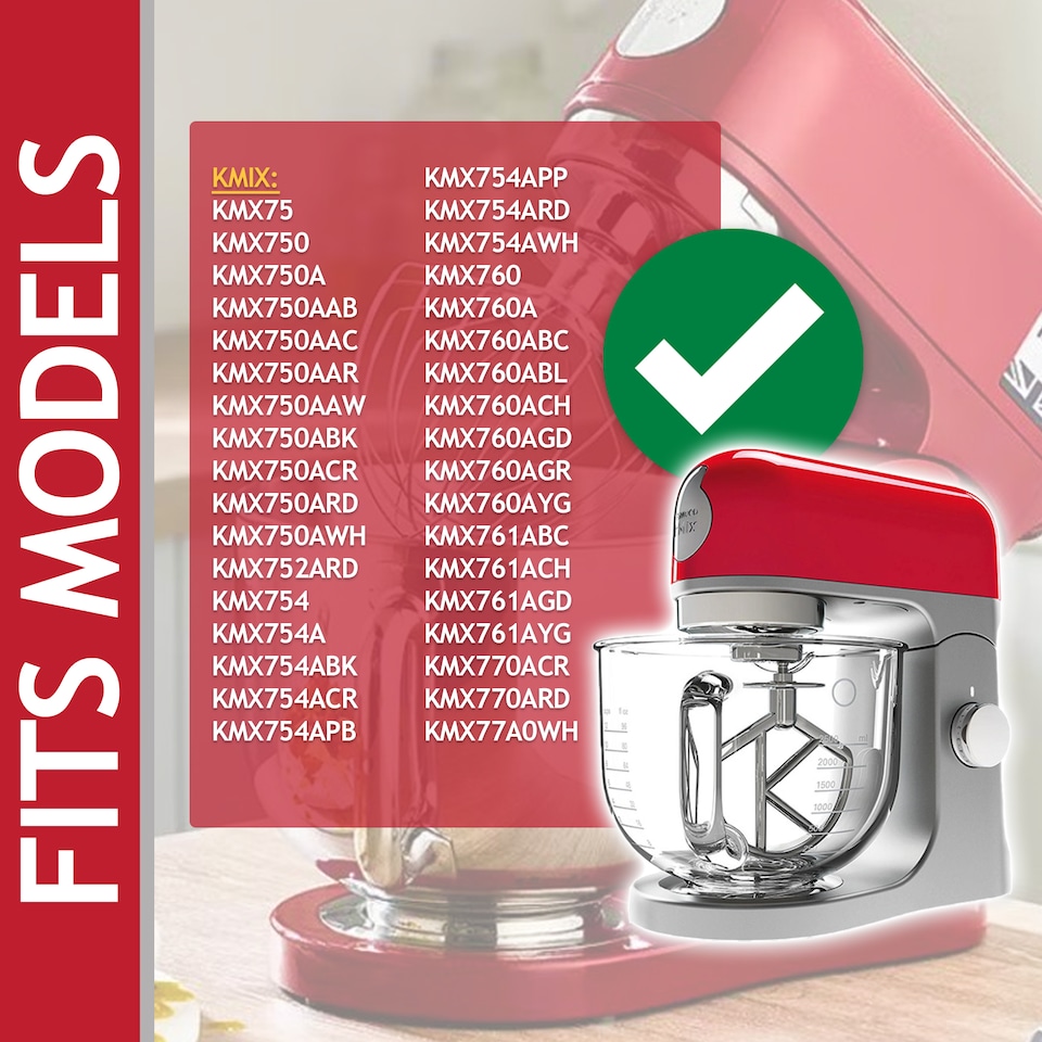 image 1 of SPARES2GO Bowl Ring Nut for Kenwood KMIX KMX75 KMX750 KMX754 KMX760 KMX761 KMX770 Stand Mixer (4 Lugs)