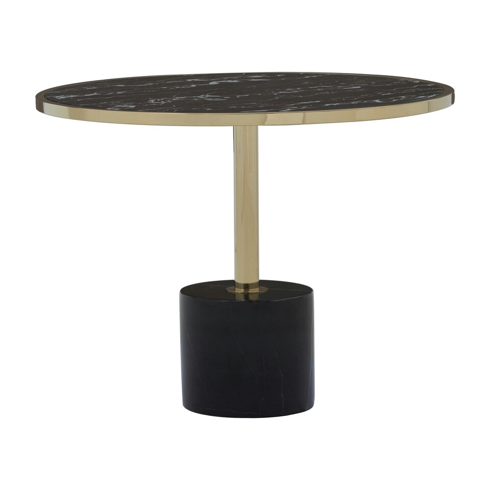 image 1 of Interiors by Premier Oria Warm Metallic End Table Black