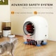 image 4 of PawHut 80L Self Cleaning Cat Litter Tray with APP Control Safety Protection White | One Size