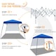 image 4 of Yaheetech One-person Set Up Pop-up Canopy Tent w/ Side Panel | Blue