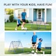 image 7 of HOMCOM Double-Sided Football Rebounder Net, Football Rebound Net Target Goal with Five Adjustable Angles, Blue