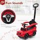 image 9 of COSTWAY 3-in-1 Licensed Mercedes Benz Ride on Push Car Red