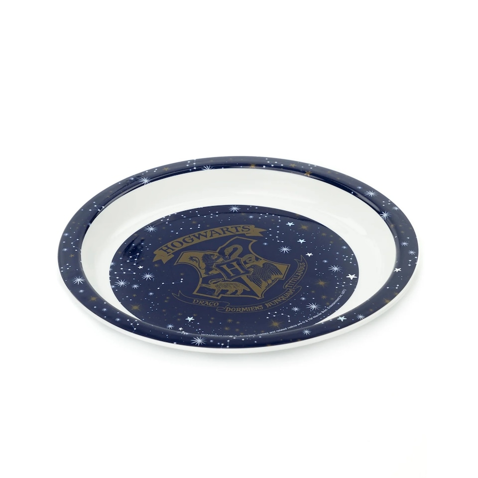 image 1 of Harry Potter Hogwarts Crest Tableware Set (Pack of 3) | Blue | Navy Blue | One Size | 1