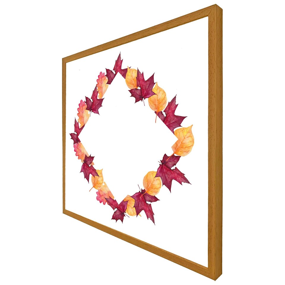 image 1 of Diamond autumn reath (Picture Frame) White | L