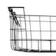 image 2 of Black Open Front Wire Storage Basket 33cm White