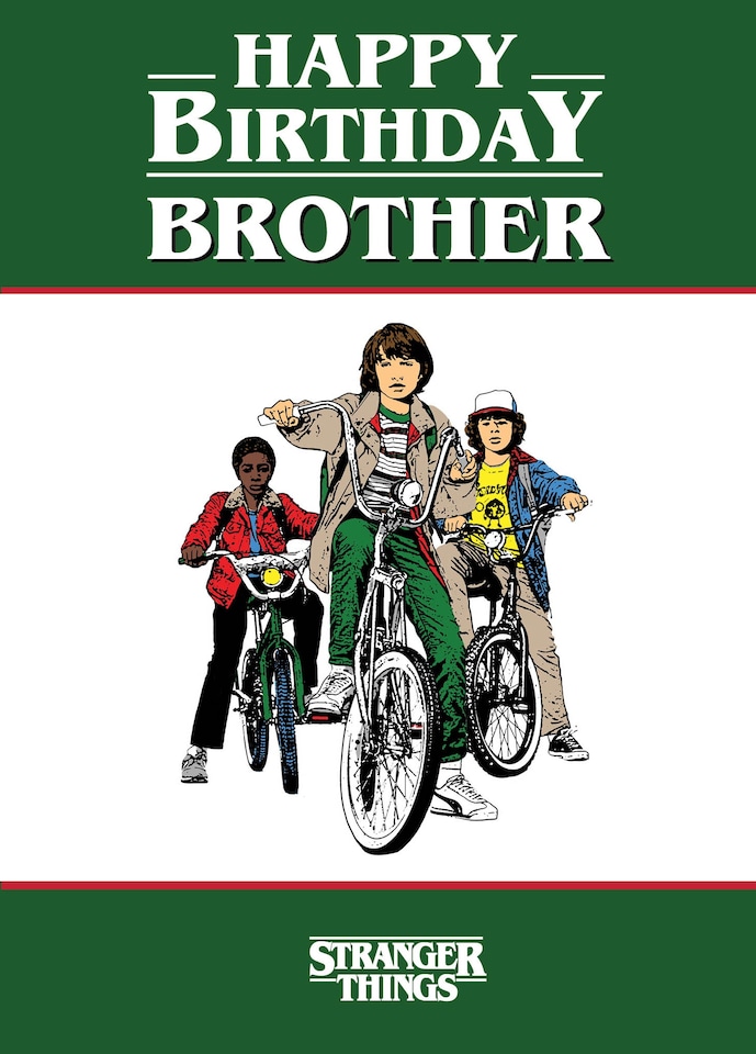 image 1 of Stranger Things Brother Birthday Card