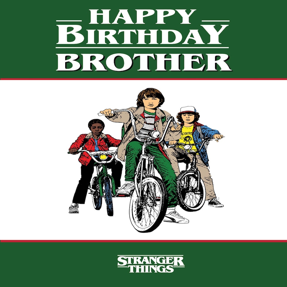 image 1 of Stranger Things Brother Birthday Card