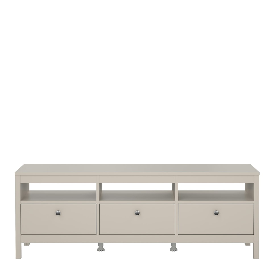 image 1 of Madrid TV Unit 3 Drawers in Cashmere Cream