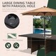 image 4 of Outsunny 11PC Garden Rattan Dining Set Cushion Patio Table Chair Conservatory