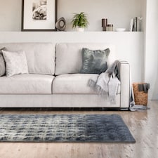 Deluxe Fur Rug in Charcoal, 80cm x 150cm | Grey