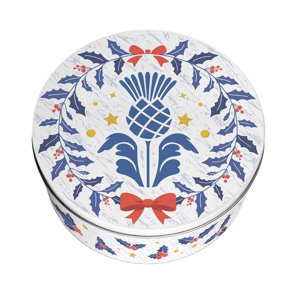image 1 of Scottish Thistle Christmas Cake Tin