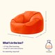 image 6 of Adult Classic Beanbag Outdoor Waterproof Bean bags Ready Filled - Orange | Orange | Orange | 1