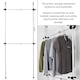 image 5 of House of Home Telescopic White Clothes Rack Wardrobe Organiser Hanging Rail Adjustable Storage | White | Not provided